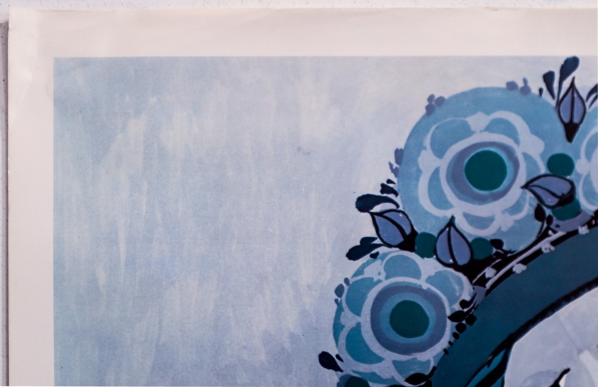 1980s Danish Bjorn Wiinblad Exhibition Poster - The Blue Lady | eBay