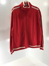 Athleta Womens Featherweight Stretch Sprint Track Jacket Hibiscus Red Large NWT