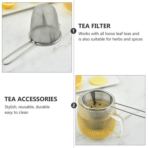 2 Pcs Tea Filter Loose Leaf Steeper Titanium Strainer Accessories for Drinkers - Picture 8 of 12
