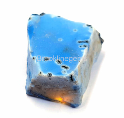 Natural Certified 250.70 Ct Sky-Blue Color Opal Rough Opaque Loose Gemstone 4JKH