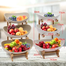 3 Tier Bowl Holder Fruit Basket Stand Kitchen Organizer Vegetables Storage Decor