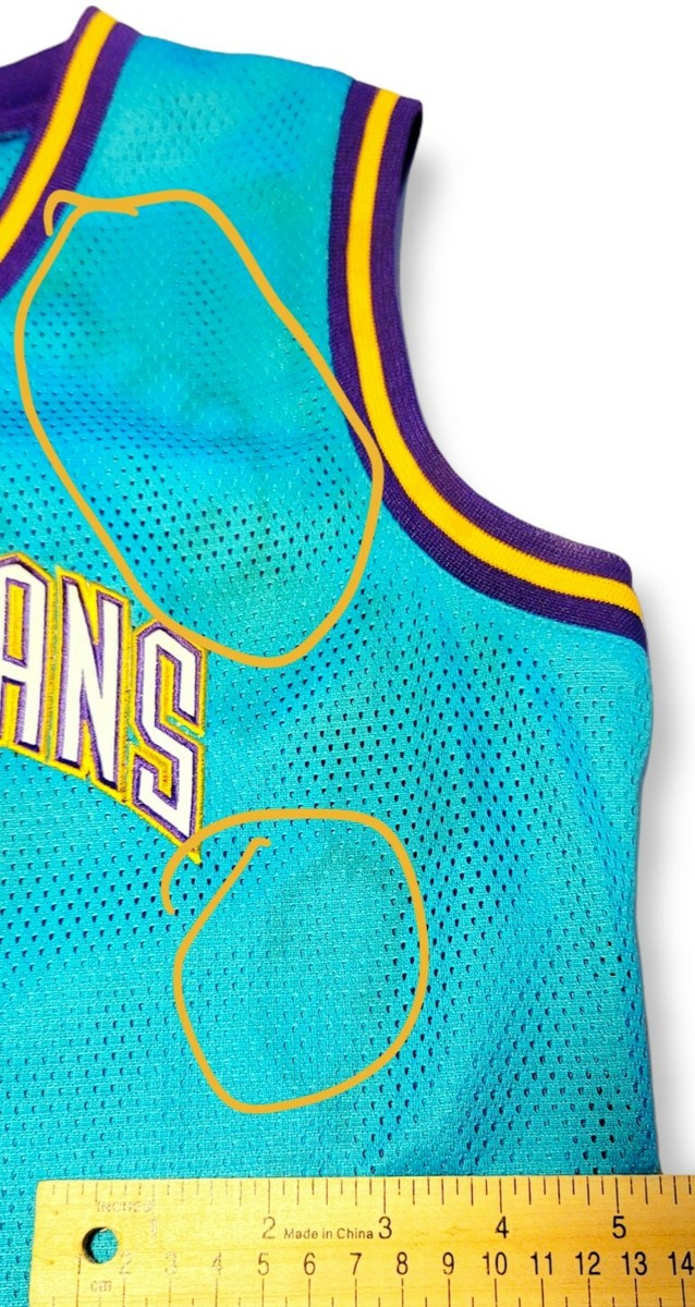 Vtg Reebok BARON DAVIS #1 New Orleans Hornets NBA Jersey (Boy's L