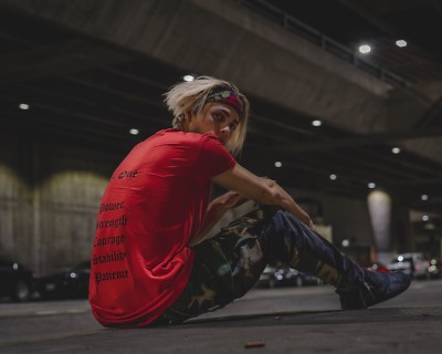 T-SHIRT MENS STREETWEAR TOP YEEZY OVERSIZED SHORT SLEEVE RED THE