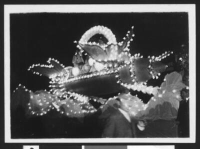 Float in Shriners electrical parade 1910 California Old Photo