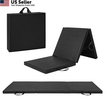 CAP Barbell Folding Exercise Mat   Durable, 6' x 2' x 2.0'' Thick, Black 