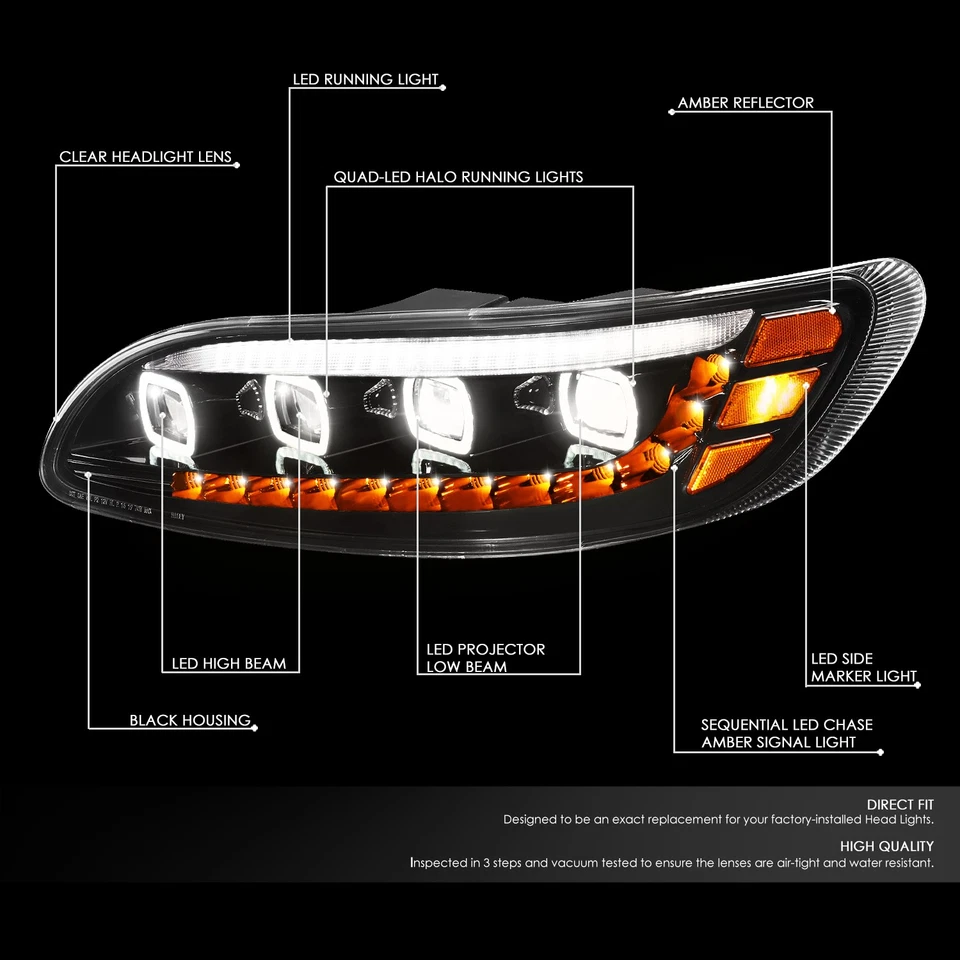 FARO PROYECTOR SEÑAL SECUENCIAL LED HALO DRL PARA PETERBILT 330 2005-2020 Foto 2 de 4