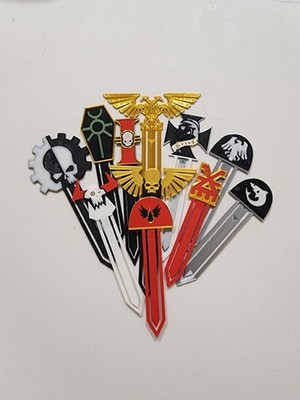 Multicolor Warhammer 40k Bookmarks (Your choice of 3 included)