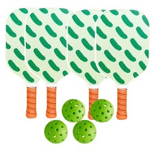 4 Player Pickleball Game Set, Premium Paddles Balls for Indoor Outdoor Sport Fun