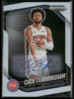 2024 Panini Prizm Black Basketball Cade Cunningham Autograph Prizm #8 Pistons