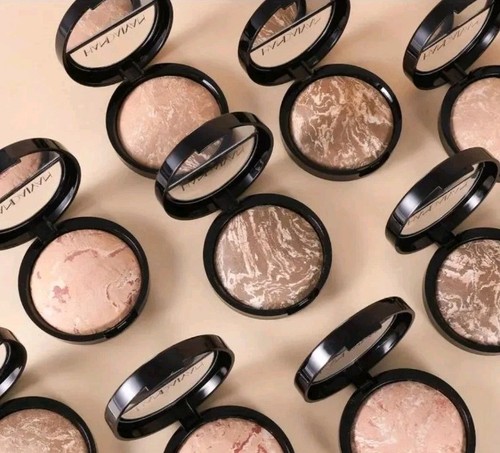 Marble Baked Powder Palette for Contouring, Blush, Highlighter - Full Coverage - Picture 2 of 3