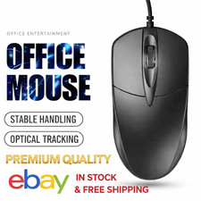 PC Laptop Notebook Desktop Black Mice USB 2.0 Optical Wired Scroll Wheel Mouse