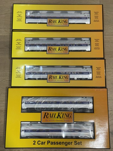 MTH RailKing Amtrak Amfleet 5-Wagen Personen Set Spur O #30-4204 #30-6520 | Zustand: New