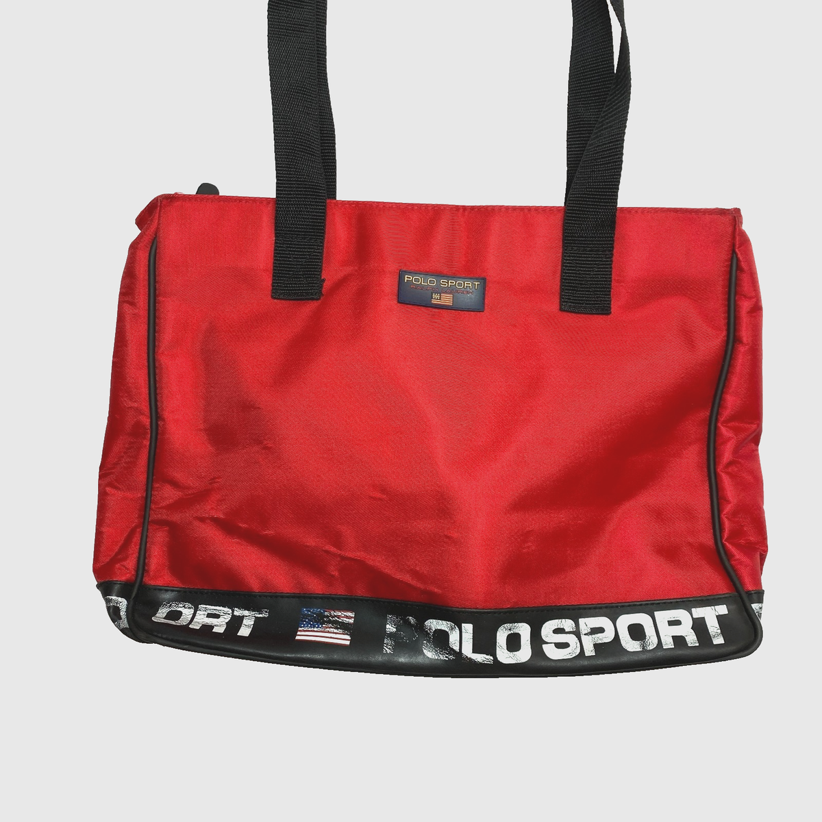 Polo Sport RL Tote Bag Red Vinyl Hip Hop 90s Vintage | eBay