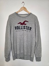 Hollister Mens Small Gray Long Sleeved Pullover Sweatshirt