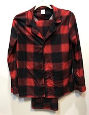 Cat And Jack Flannel Red  Black Kids 2 Piece Winter Sleepwear Pajama Set