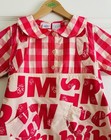 Oilily Strawberry Bubble Gum Gingham Dress Girls 116 5 6 Rare $158 — photo 2