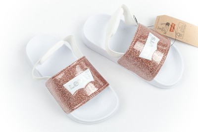 Levi s Pool S Mini Mädchen Slides Slipper Badeschuhe Sandalen Badeschlappen Rosa
