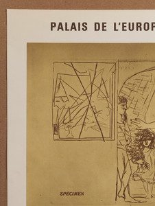 Pablo PICASSO — Affiche originale d'exposition, Palais de l'Europe, Menton — vue 3 sur 6