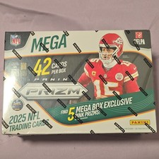 Panini 2025 Prizm Football NFL Mega Box 42 Cards 6 Packs Pink Prizms Chiefs