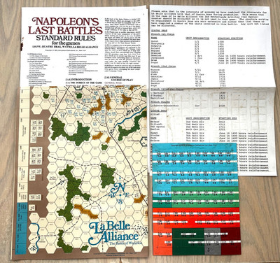 Napoleon's Last Battles La Belle Alliance Waterloo 1815 SPI Spiel 1976 UNPUNCHED