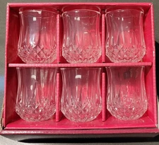 Cristal D'Arques Longchamp 6 New Opened Box Vintage 24% Lead Crystal