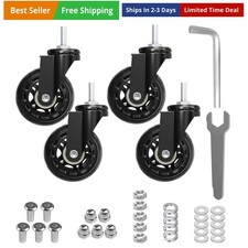 Creeper Caster Wheels Set Of 4 Heavy-duty 2.5 Inch Casters Replacement Roller...