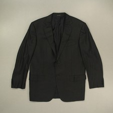 Ermenegildo Zegna Men's Silk Wool Blazer Jacket Suit Coat Size 52R Dark Gray USA