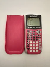 TI-84 Plus Silver Edition Graphing Calculator - Tested Pink With Carrying Case