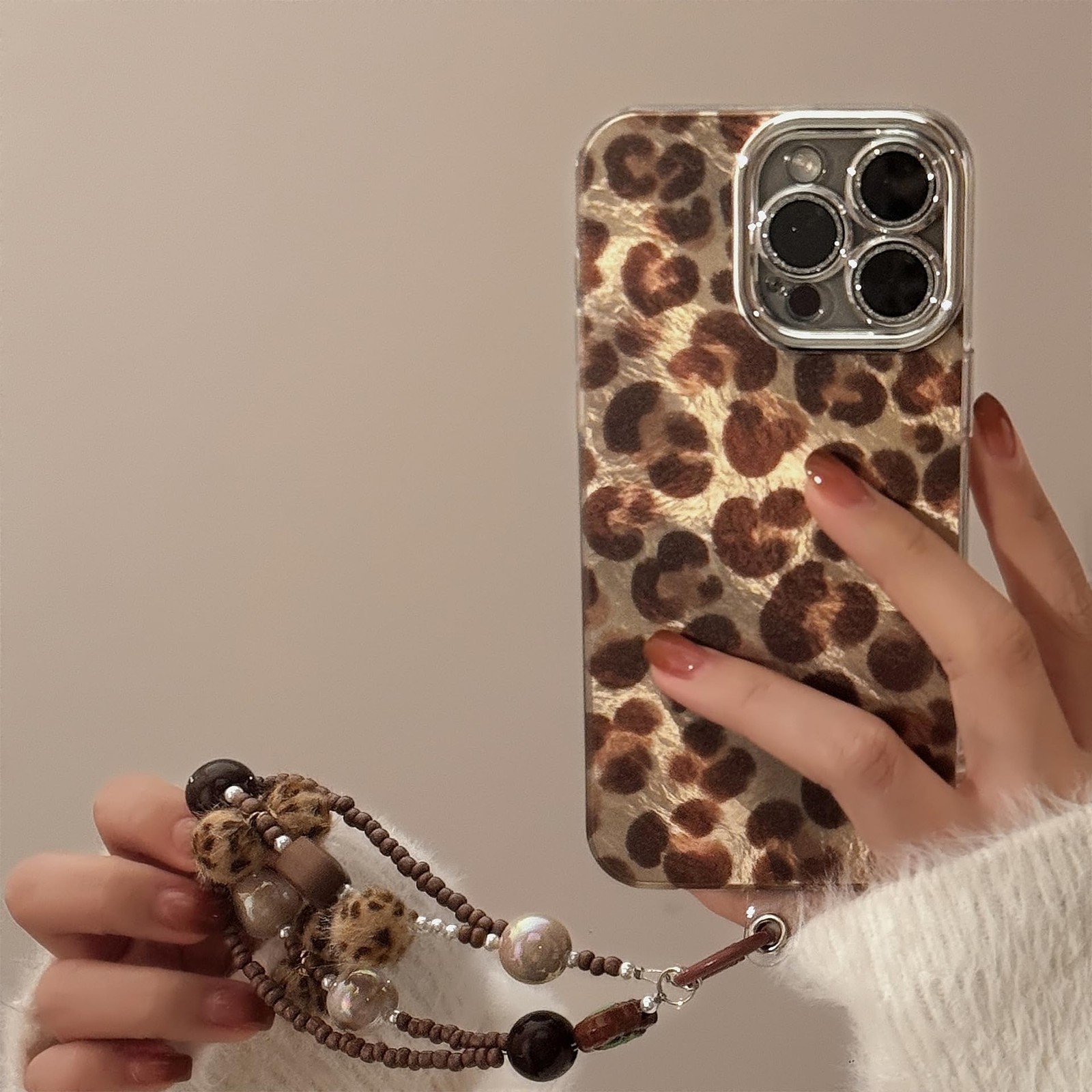 Étui iPhone 14 Plus Léopard Rétro Finition Premium Résistant aux Chocs