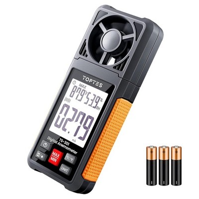 Windmesser Digital Handheld 2,26 Zoll LCD mit Hintergrundbeleuchtung Anemometer