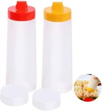 Condiment Squeeze Bottles Drizzle Bottle with Lid Sauce Dispenser Container