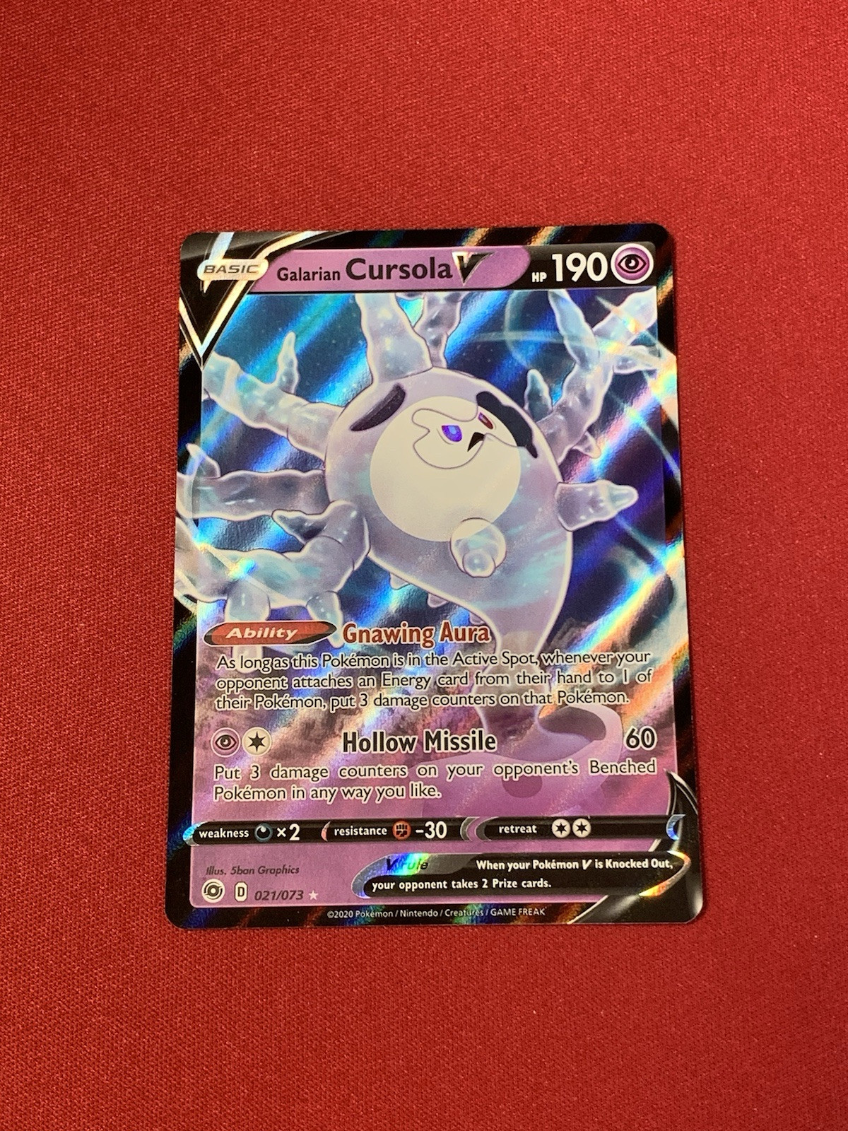 Galarian Cursola V 21/73 Champions Path Holo