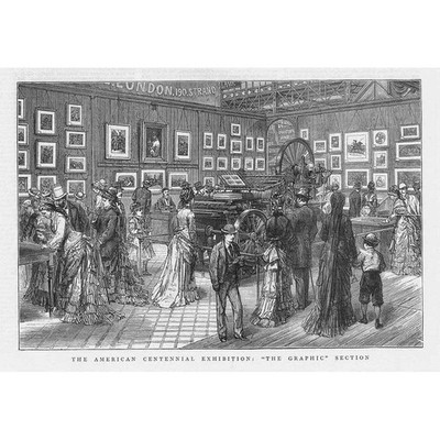 PHILADELPHIA Die grafische Sektion auf der Jahrhundertausstellung antiker Druck 1876