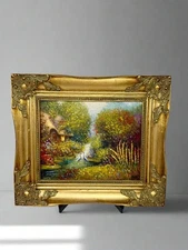 🏡 Cottage Path with Swans