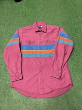 Vintage Wrangler Brushpopper Shirt Mens 16.5x35 Striped Western X-Long Tails USA