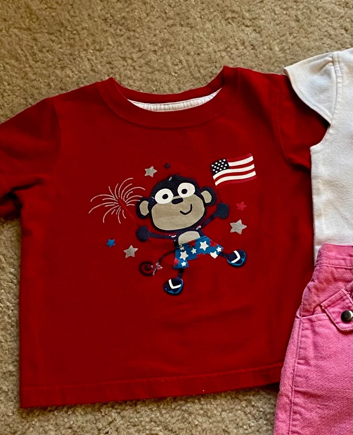 Lot baby girls clothes Daddy's Princess 4th July, pants by E baby LLC Sz 18m 2T