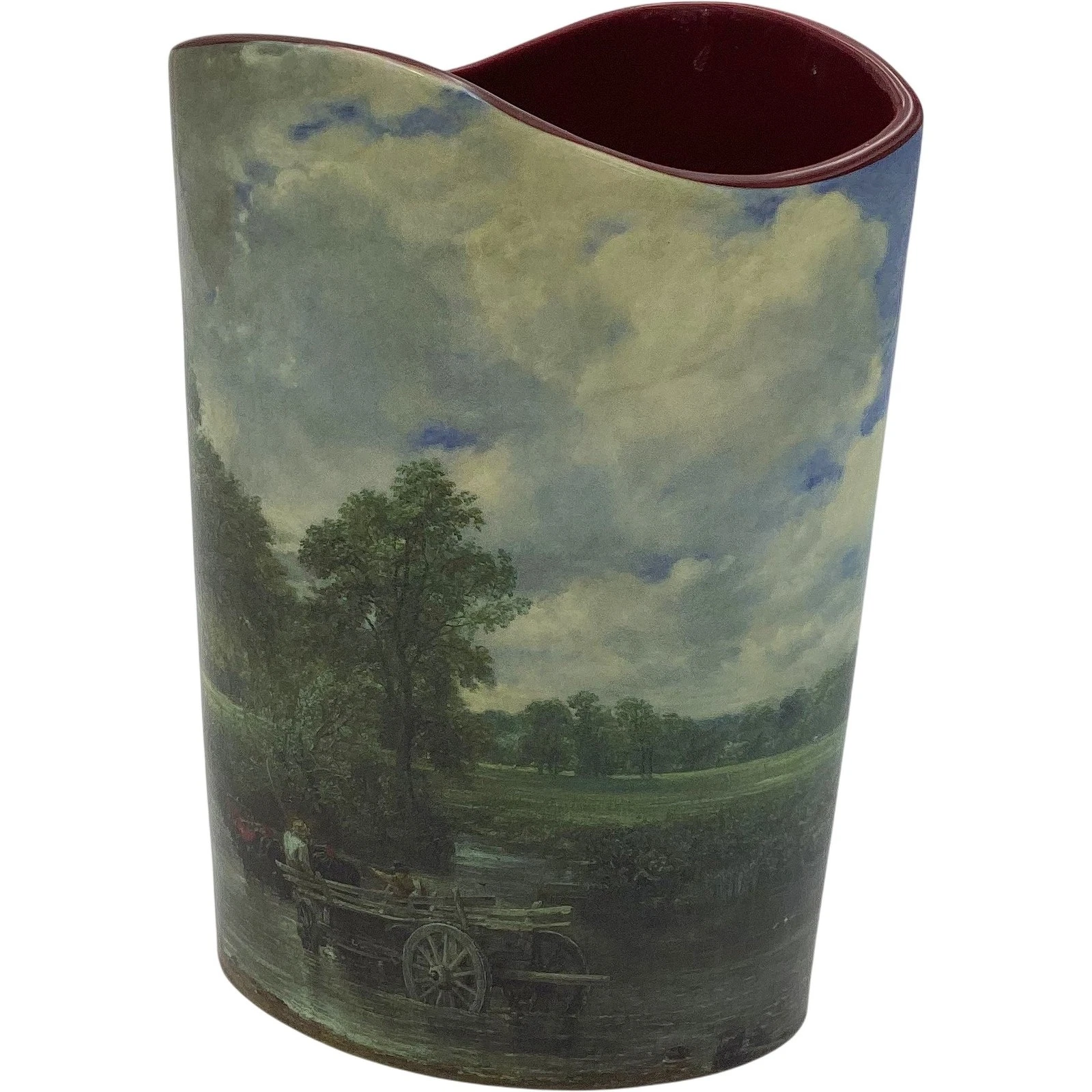 SILHOUETTE D'ART BESWICK John Constable Painting Vase Ceramic 19.5cm Home Dec SK