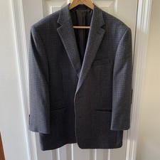 Lauren Ralph Lauren Mens Wool Black/Grey Houndstooth Blazer Jacket Size 44R