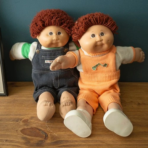Vtg Cabbage Patch Kid Doll Boys Lot of 2 Well Loved