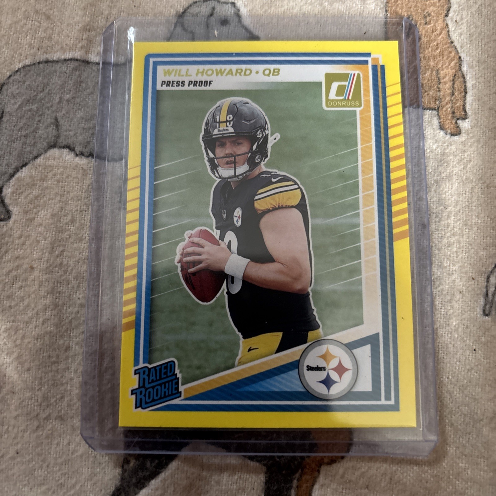 2025 Panini Donruss - Rated Rookie Will Howard #309 Press Proof Yellow (RC)