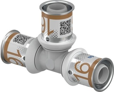 Uponor S-Press PLUS-T-Stück, 16x16x16 mm, 1039944 Pressfitting