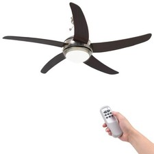Ornate Ceiling Fan with Light 128 cm – Brown (vidaXL)