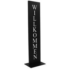 Willkommen Schild aus Metall |