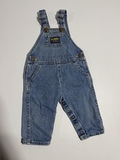 Vintage 90s OshKosh B  Gosh Denim Overalls Baby 12 Month USA Made Blue
