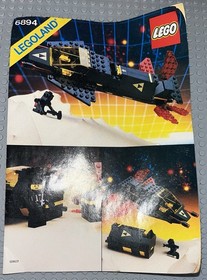 Lego 6894 Space Blacktron I Invader Complete Set Vintage Manual 1987!