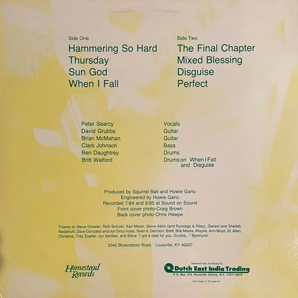 Squirrel Bait / ST 1985 UK Original Vinyl EP Homestead Records HMS 028 - Image 2 of 4