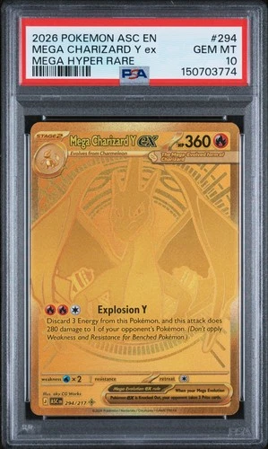 2026 POKEMON ASC EN-ASCENDED HEROES MEGA HYPER RARE MEGA CHARIZARD Y EX PSA 10