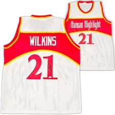 SALE! Atlanta Hawks Dominique Wilkins Autographed Signed White Jersey JSA