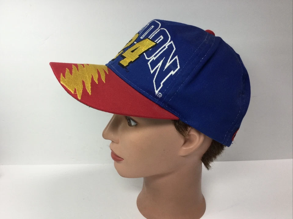 De colección NASCAR Jeff Gordon 24 Sombrero Logo Grande Camionero Snapback Azul Gorra de Béisbol Foto 4 de 4