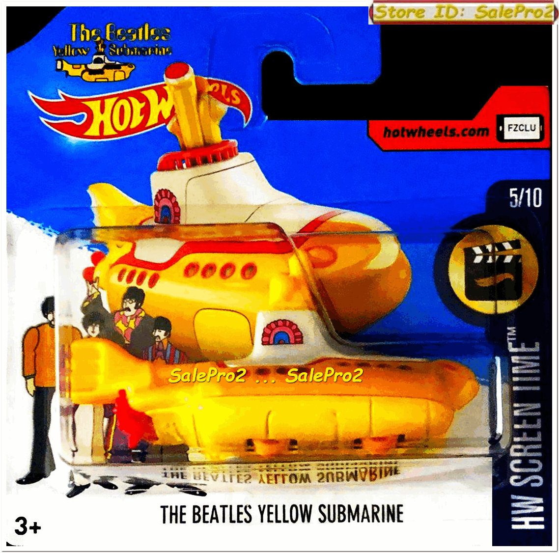 HOT WHEELS TREASURE HUNT THE BEATLES YELLOW SUBMARINE 5/10 FACTORY